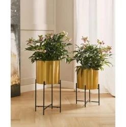 Set De Maceteros De Metal Mina, 2 Uds.