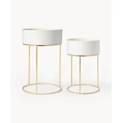 Set De Maceteros Redondos De Metal Palesa, 2 Uds.