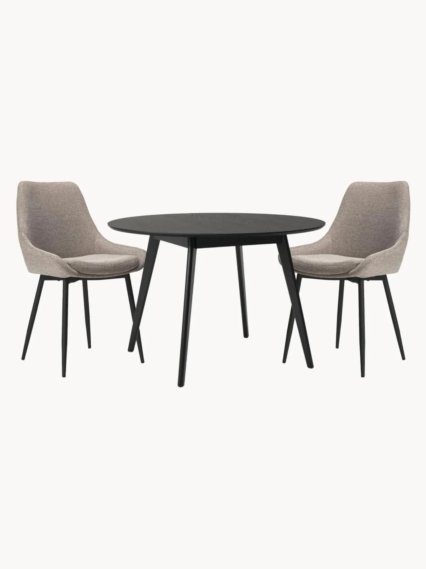 Set De Mesa De Comedor Con Sillas Tapizadadas Yumi, 3 Pzas.