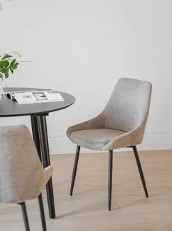 Set De Mesa De Comedor Con Sillas Tapizadadas Yumi, 3 Pzas.