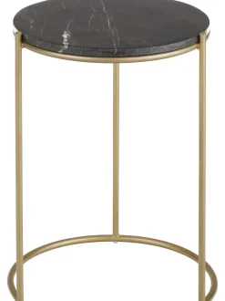 Set De Mesas Auxiliares De Marmol Ella, 2 Pzas.