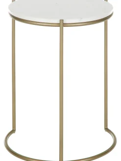 Set De Mesas Auxiliares De Marmol Ella, 2 Pzas.