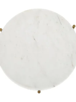 Set De Mesas Auxiliares De Marmol Ella, 2 Pzas.