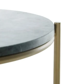 Set De Mesas Auxiliares De Marmol Ella, 2 Pzas.