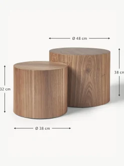 Set De Mesas De Centro De Madera Dan, 2 Uds.