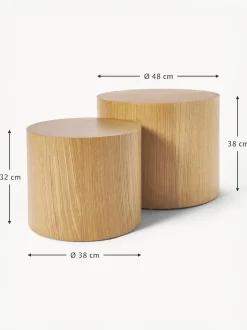 Set De Mesas De Centro De Madera Dan, 2 Uds.