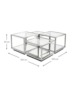 Set De Mesas De Centro Espejadas Luigi, 4 Uds.