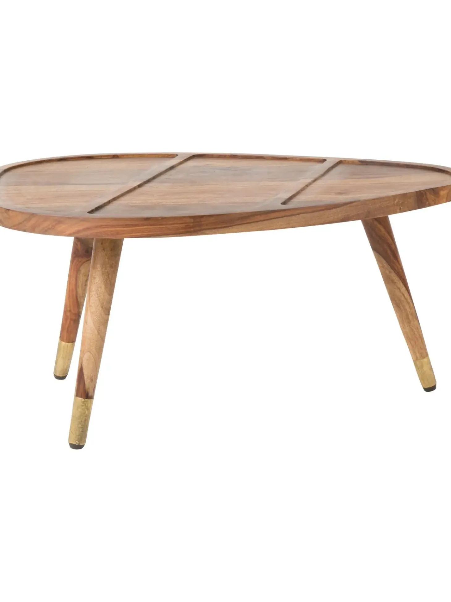 Set De Mesas De Centro Ovaladas De Madera Maciza Sham, 2 Uds.