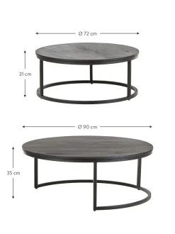 Set De Mesas De Centro Redondas De Madera Andrew, 2 Uds.