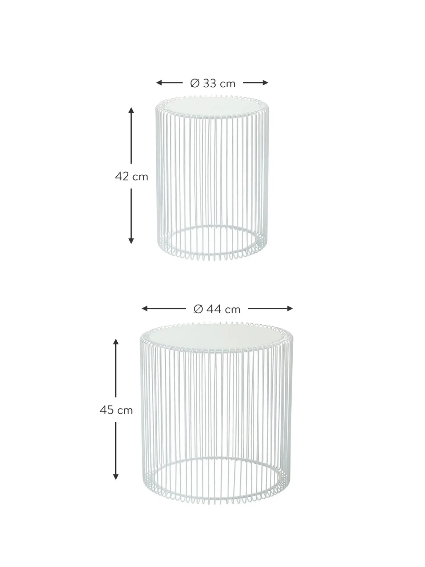 Set De Mesas De Centro Wire, 2 Pzas., Tablero De Cristal