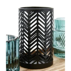 Set De Portavelas Con Bandeja De Madera Homa, 6 Pzas.