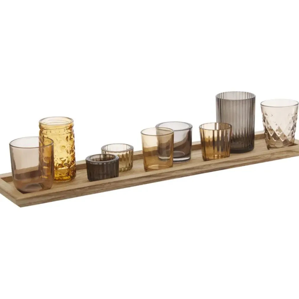 Set De Portavelas De Vidrio Wessel, 10 Pzas.