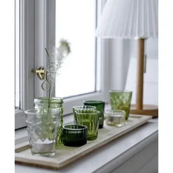 Set De Portavelas De Vidrio Wibke, 9 Pzas.