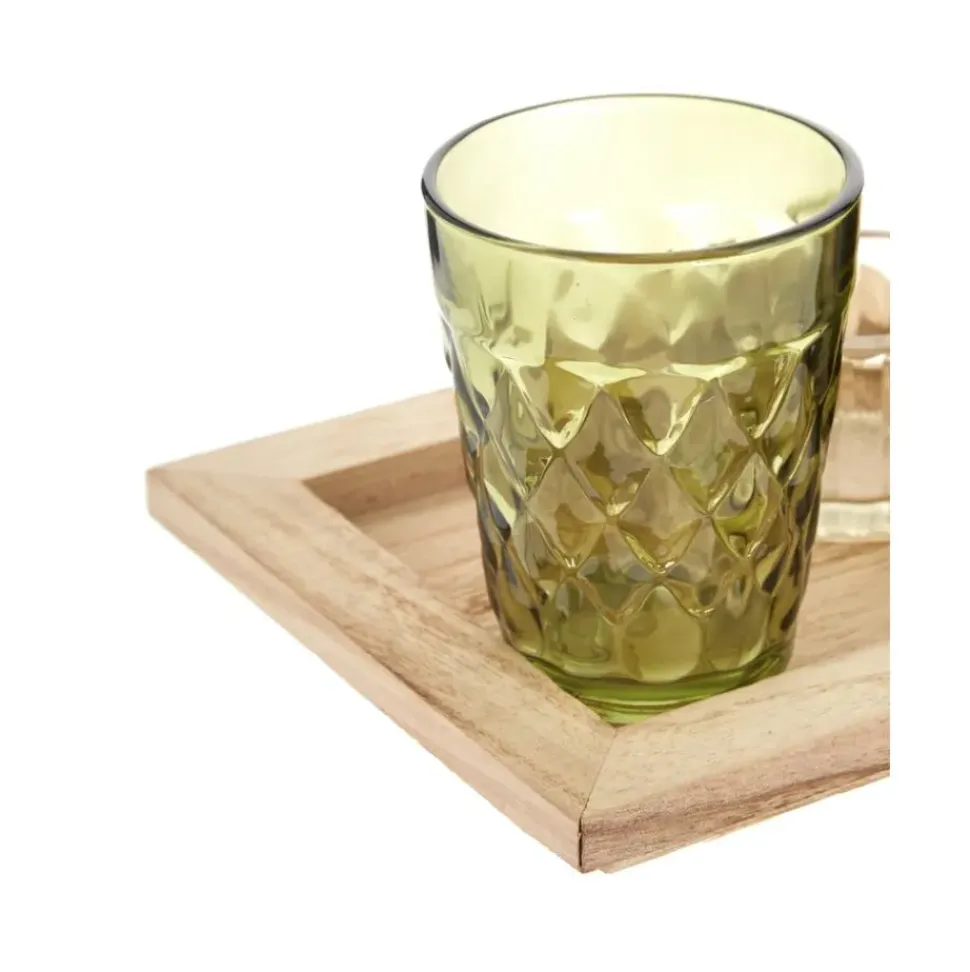 Set De Portavelas De Vidrio Wibke, 9 Pzas.