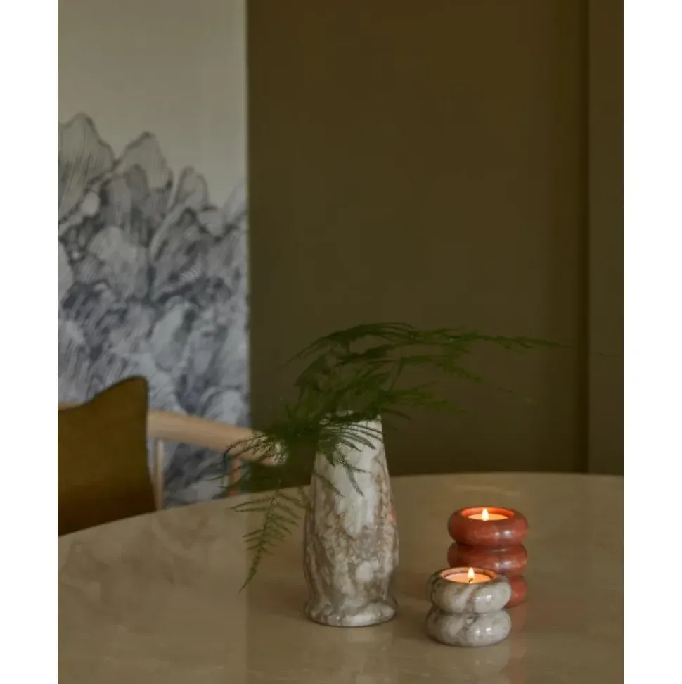 Set De Portavelas Y Candelabros 2En1 De Marmol Orta, 2 Uds.