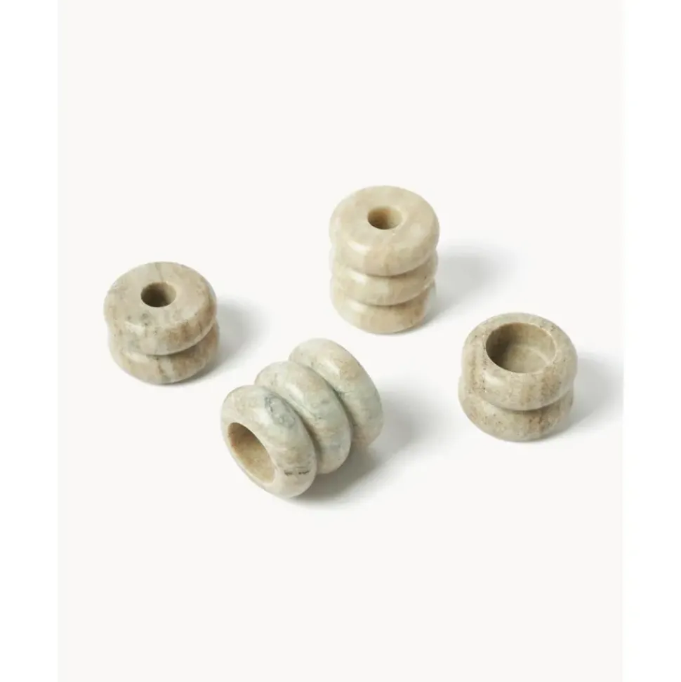 Set De Portavelas Y Candelabros 2En1 De Marmol Orta, 2 Uds.