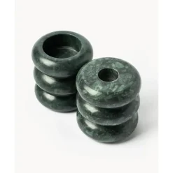 Set De Portavelas Y Candelabros 2En1 De Marmol Orta, 2 Uds.