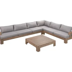 Set Lounge Para Exterior De Madera De Acacia Joshua, 4 Pzas.