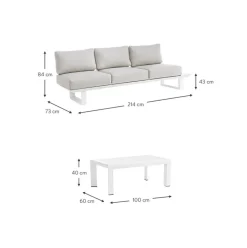 Set Lounge Para Exterior Konnor, 3 Pzas.