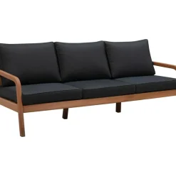 Set Lounge Para Exterior De Madera De Eucalipto Bergen, 4 Pzas.