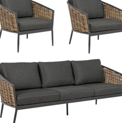 Set Lounge Para Exterior Maribela, 3 Pzas.