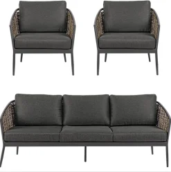 Set Lounge Para Exterior Maribela, 3 Pzas.