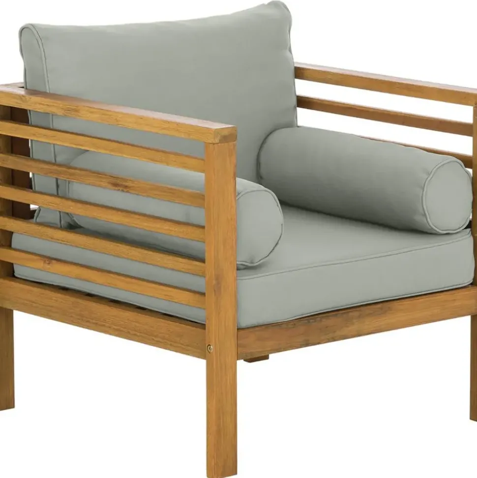 Set Lounge Para Exterior De Madera De Acacia Bo, 4 Pzas.