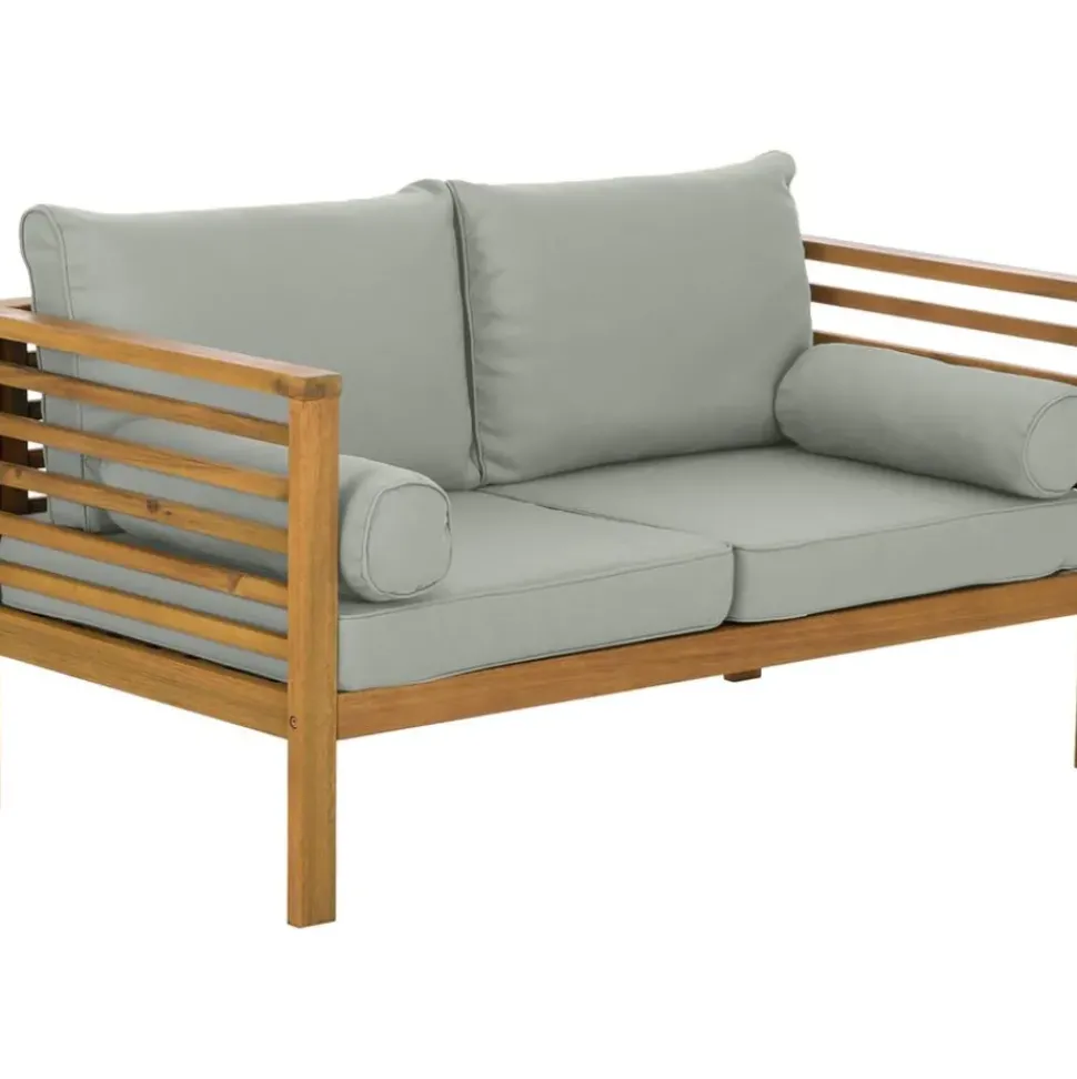 Set Lounge Para Exterior De Madera De Acacia Bo, 4 Pzas.