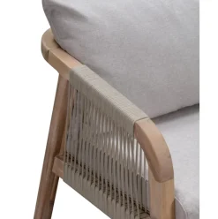 Set Lounge Para Exterior De Madera De Acacia Lu, 4 Pzas.