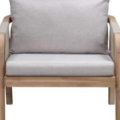 Set Lounge Para Exterior De Madera De Acacia Lu, 4 Pzas.