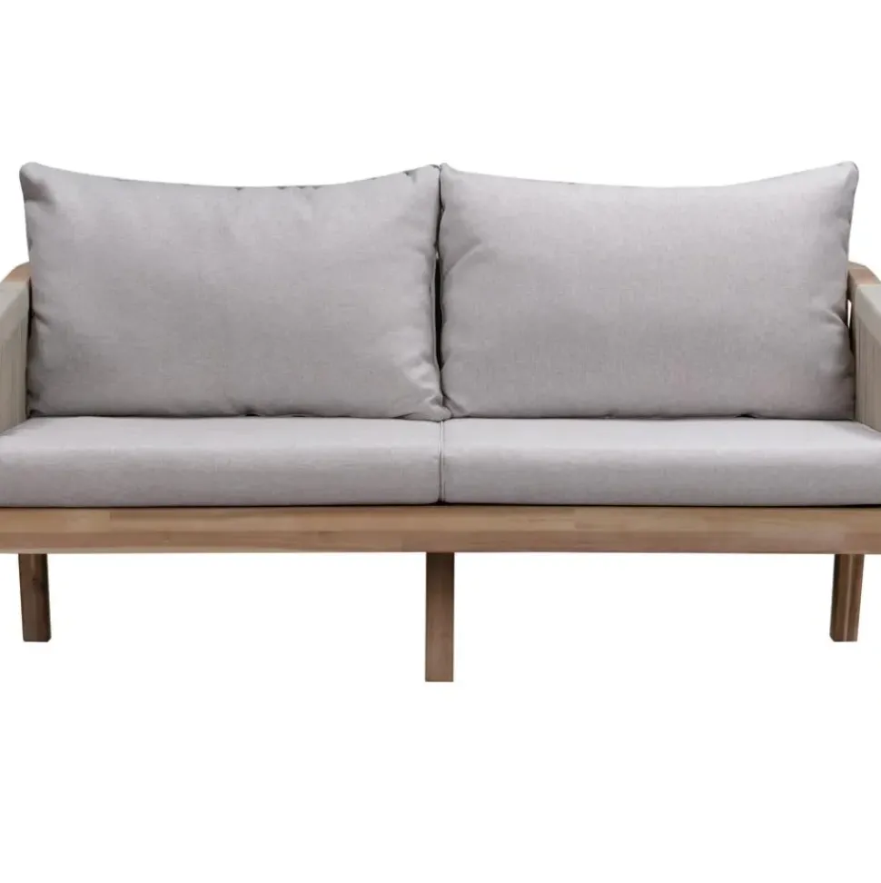 Set Lounge Para Exterior De Madera De Acacia Lu, 4 Pzas.