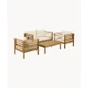 Set Lounge Para Exterior De Madera De Acacia Bo, 4 Pzas.
