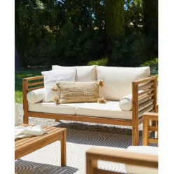 Set Lounge Para Exterior De Madera De Acacia Bo, 4 Pzas.