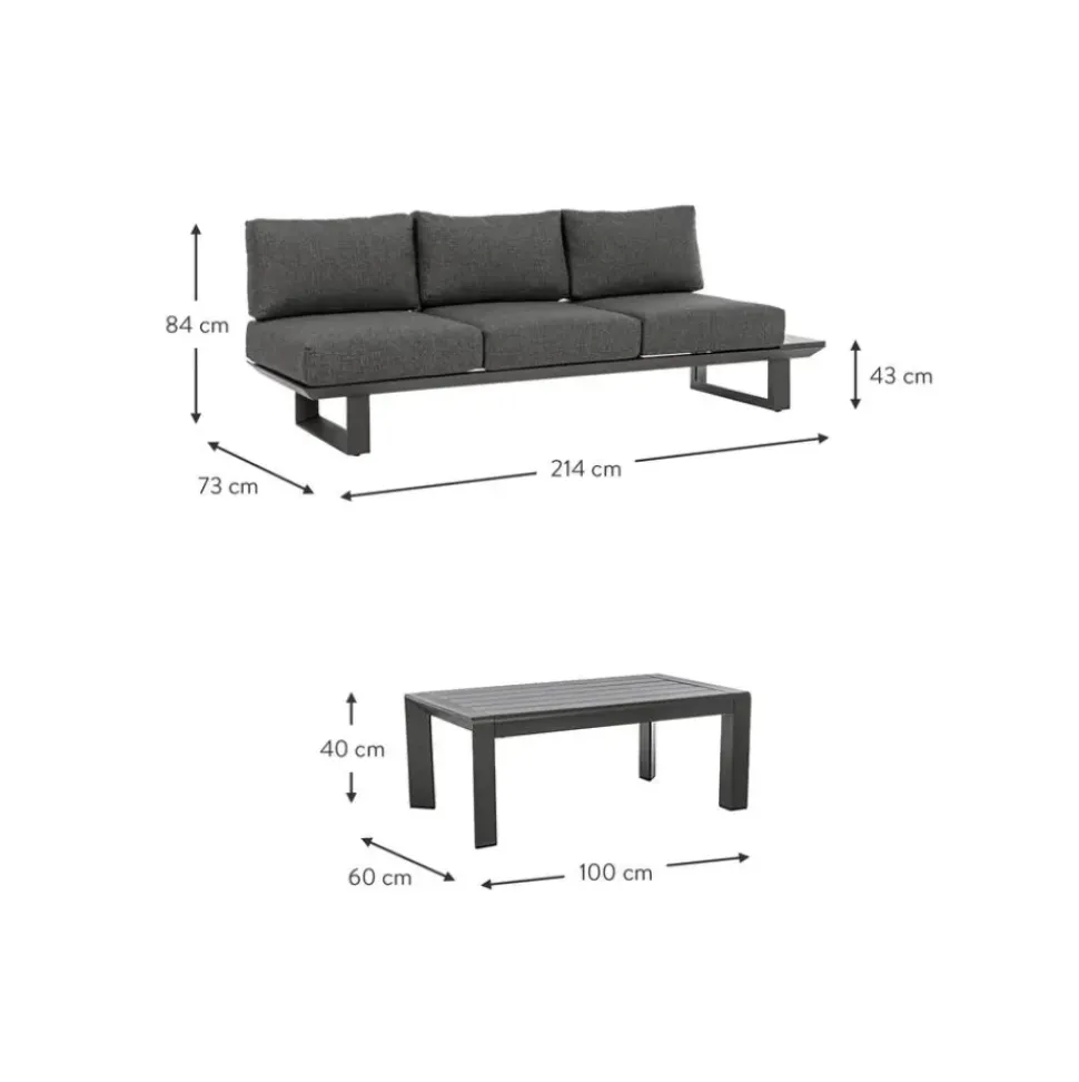 Set Lounge Para Exterior Konnor, 3 Pzas.