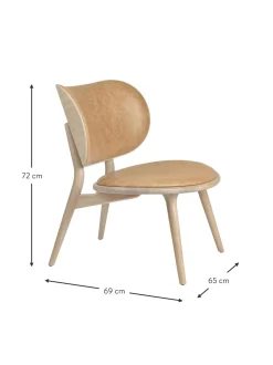 Silla Artesanal De Cuero Y Madera Rocker