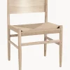 Silla Artesnal De Madera Con Asiento De Mimbre Nestor
