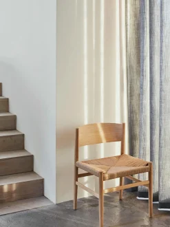 Silla Artesnal De Madera Con Asiento De Mimbre Nestor