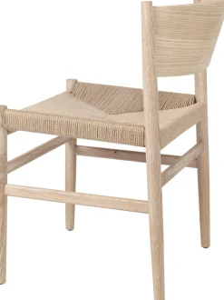 Silla Artesnal De Madera Con Asiento De Mimbre Nestor