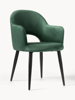 Silla Con Reposabrazos De Terciopelo Rachel