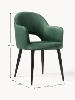 Silla Con Reposabrazos De Terciopelo Rachel