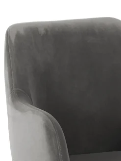 Silla Con Reposabrazos De Terciopelo Isla