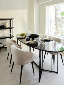 Silla Con Reposabrazos De Terciopelo Celia, Estilo Moderno