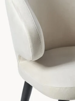 Silla Con Reposabrazos De Terciopelo Celia, Estilo Moderno