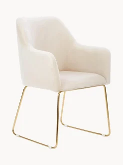 Silla Con Reposabrazos De Terciopelo Isla