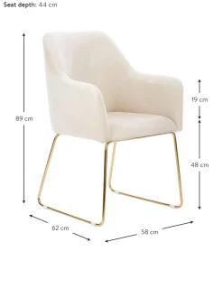 Silla Con Reposabrazos De Terciopelo Isla