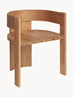 Silla Con Reposabrazos De Madera Collector