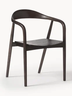 Silla Con Reposabrazos De Madera Angelina