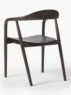 Silla Con Reposabrazos De Madera Angelina