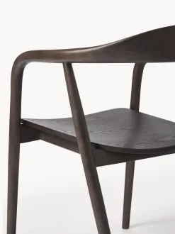 Silla Con Reposabrazos De Madera Angelina