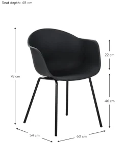 Silla Con Reposabrazos De Plastico Claire